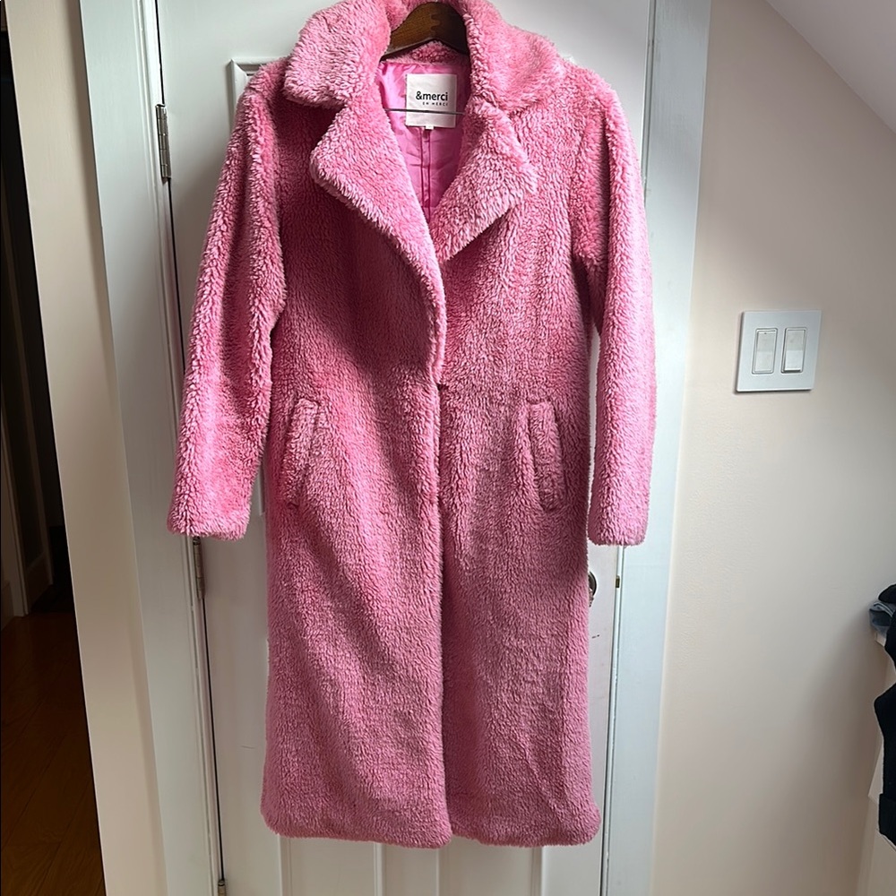 Pink Faux Fur Coat